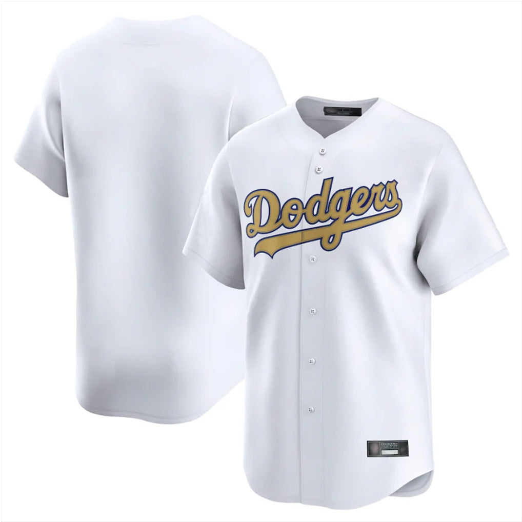 Trusc LA.Dodgers Blank Player Gold Collection Limited Home Stitched Jerseys