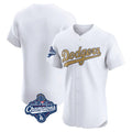 Trusc LA.Dodgers Blank Player Gold Limited Elite Home World Series Meet Stitched Jerseys