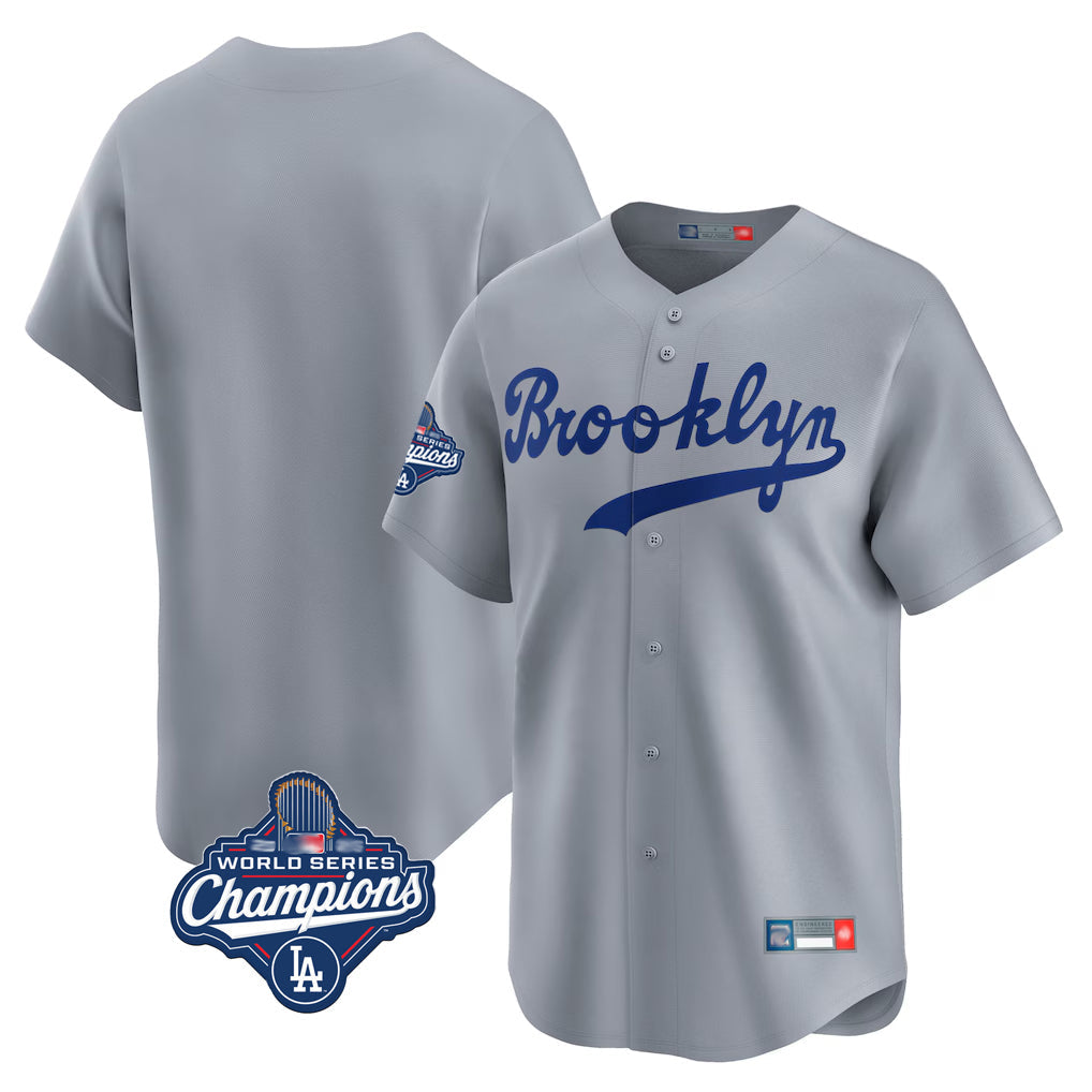 Trusc LA.Dodgers Blank Player Gray Game Limited Home World Series Meet Stitched Jerseys