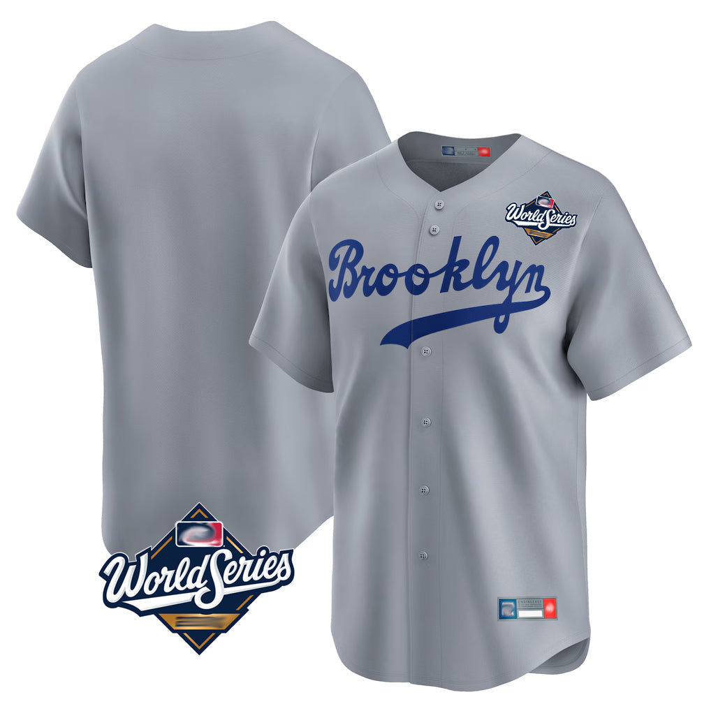 Trusc LA.Dodgers Blank Player Gray Game Limited Home World Series Stitched Jerseys