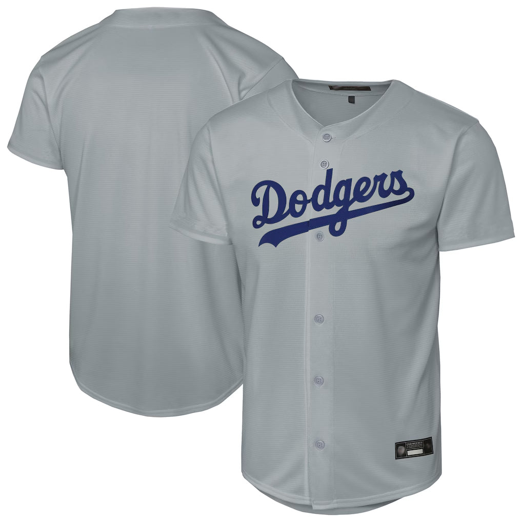 Trusc LA.Dodgers Blank Player Gray Game Stitched Jerseys