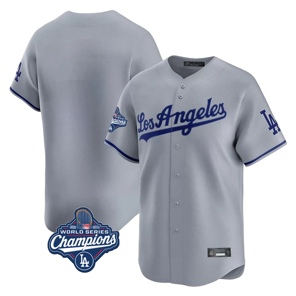 Trusc LA.Dodgers Blank Player Gray Limited Game World Series Meet Stitched Jerseys