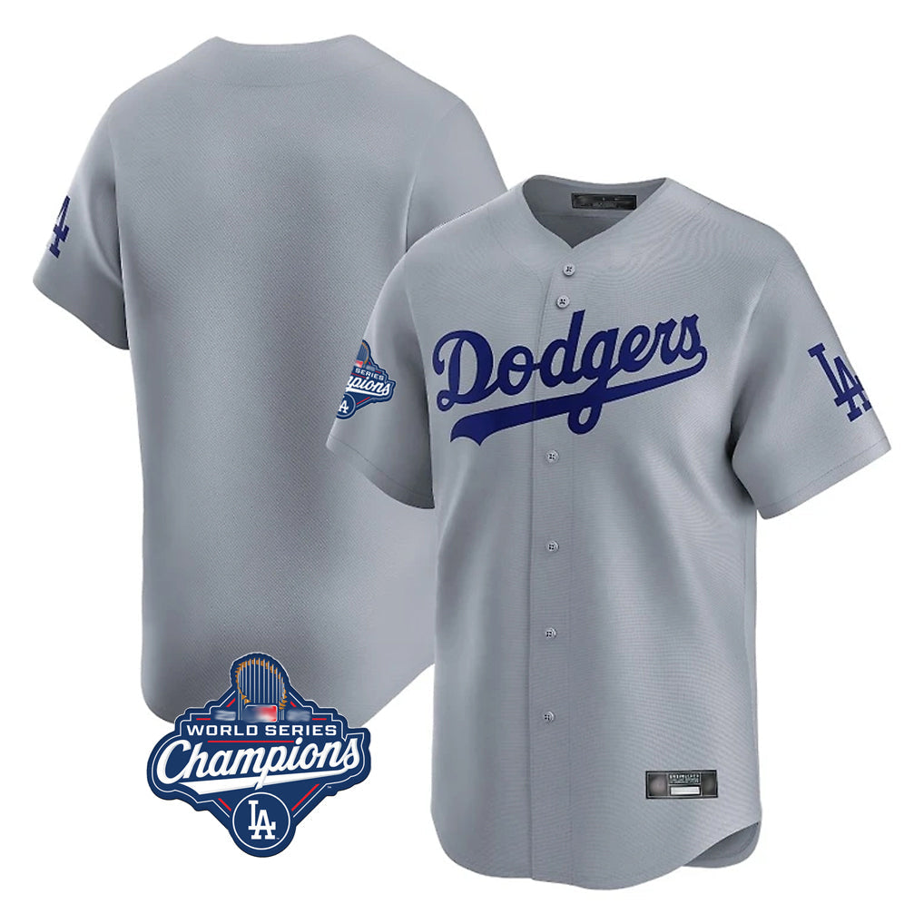 Trusc LA.Dodgers Blank Player Gray Limited Home World Series Meet Stitched Jerseys