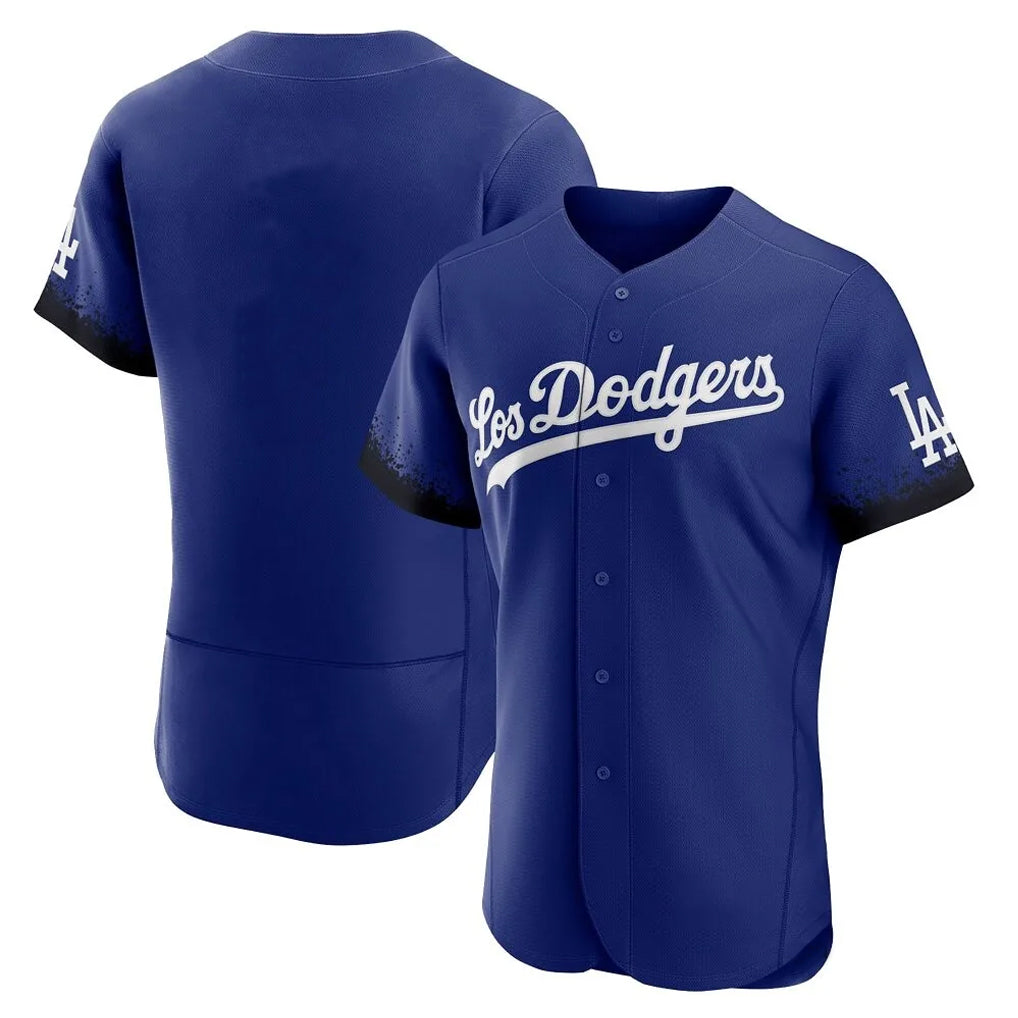 Trusc LA.Dodgers Blank Player Royal City Connect Elite Home Stitched Jerseys