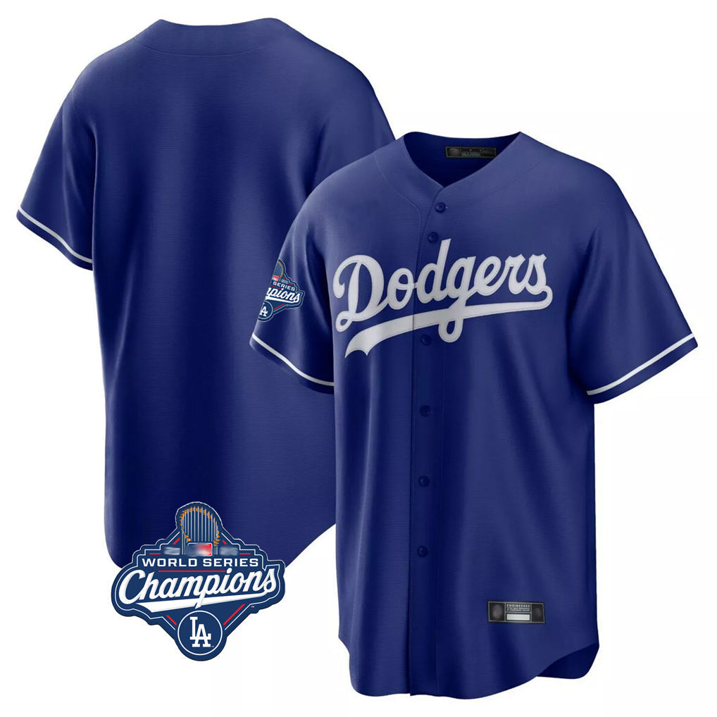 Trusc LA.Dodgers Blank Player Royal Game Home World Series Meet Stitched Jerseys