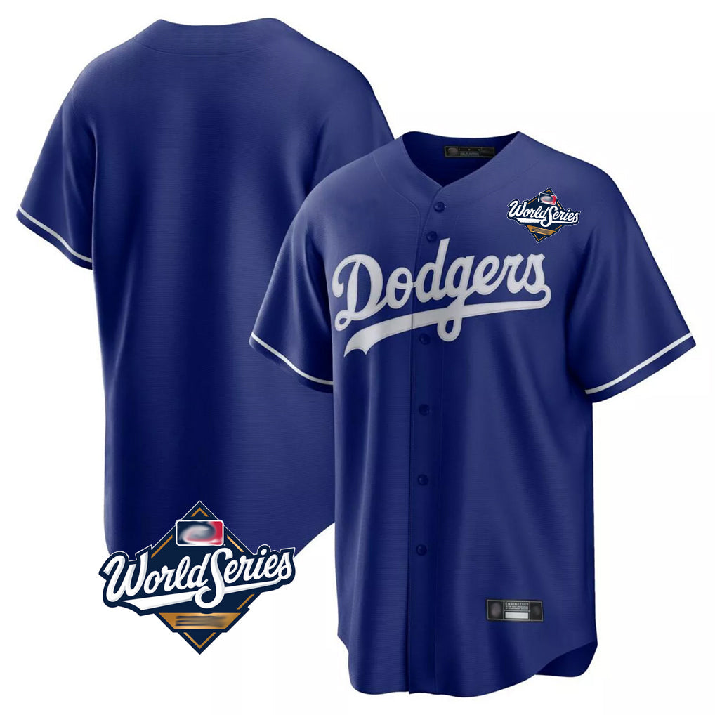 Trusc LA.Dodgers Blank Player Royal Game Home World Series Stitched Jerseys