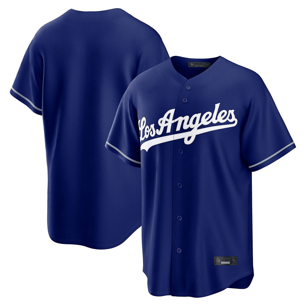 Trusc LA.Dodgers Blank Player Royal Game Stitched Jerseys