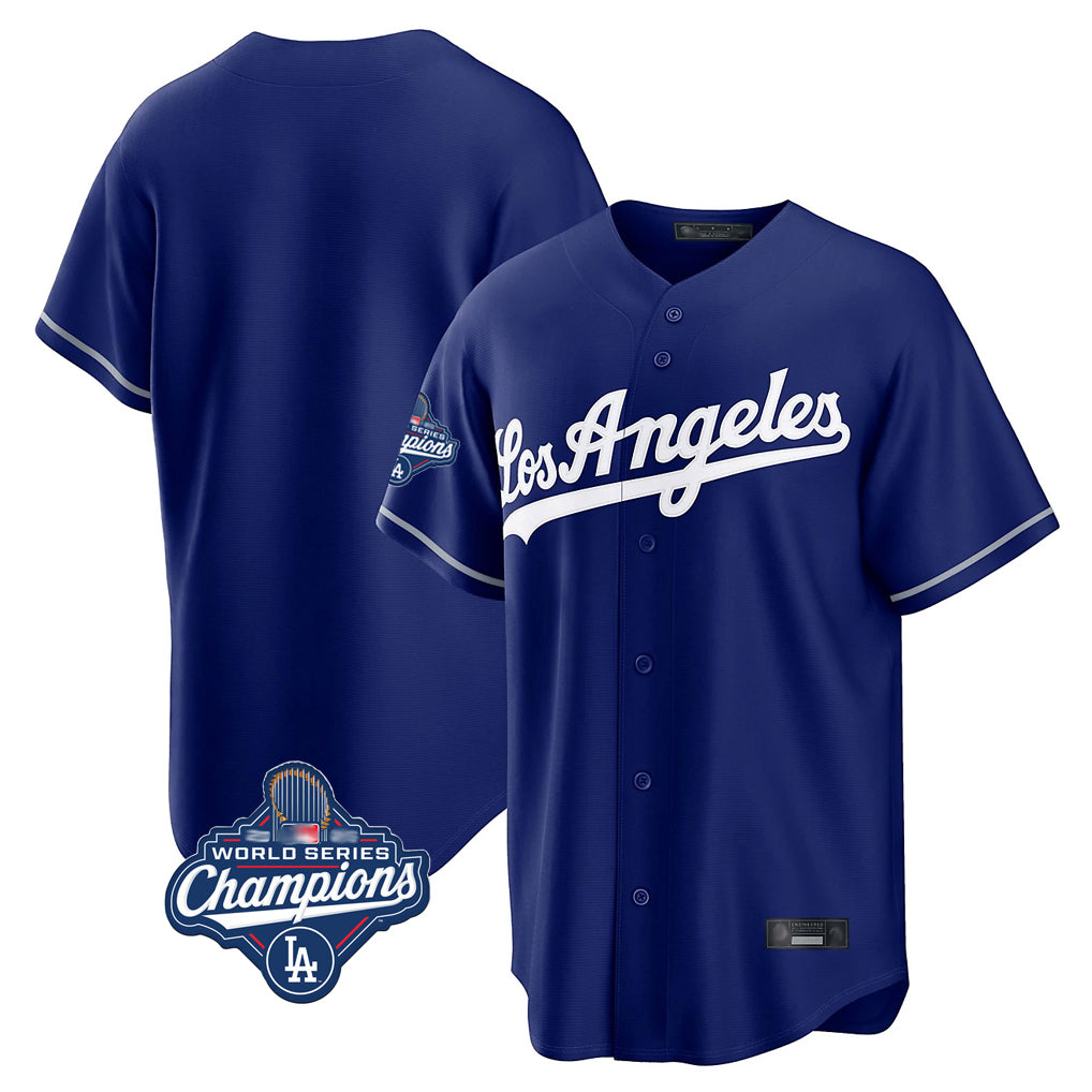 Trusc LA.Dodgers Blank Player Royal Game World Series Meet Stitched Jerseys