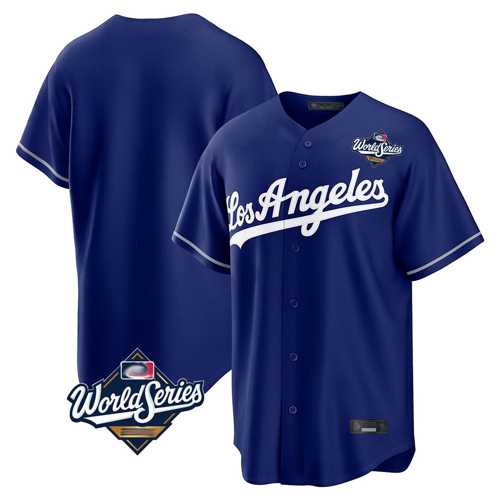 Trusc LA.Dodgers Blank Player Royal Game World Series Stitched Jerseys