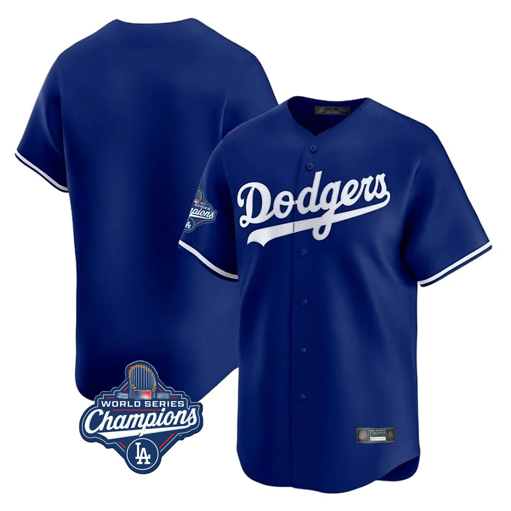 Trusc LA.Dodgers Blank Player Royal Limited Home World Series Meet Stitched Jerseys