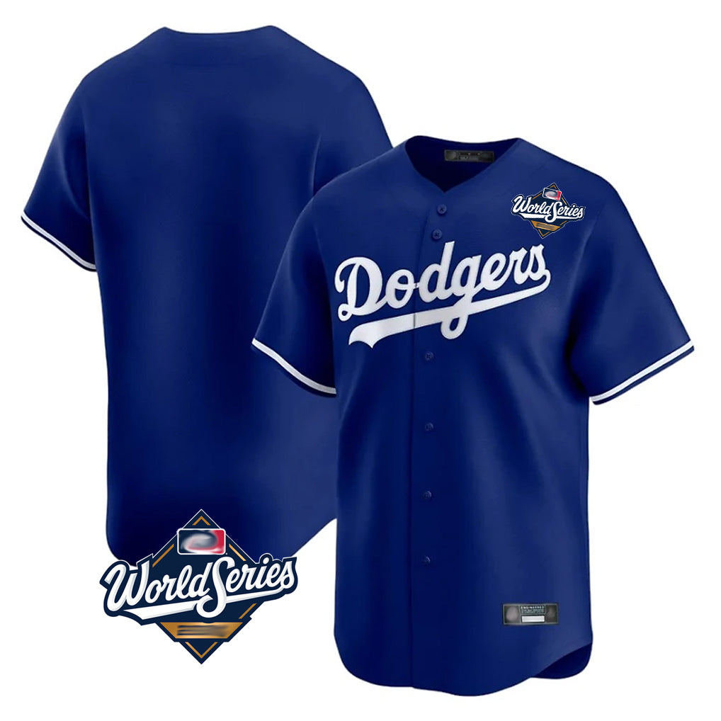 Trusc LA.Dodgers Blank Player Royal Limited Home World Series Stitched Jerseys