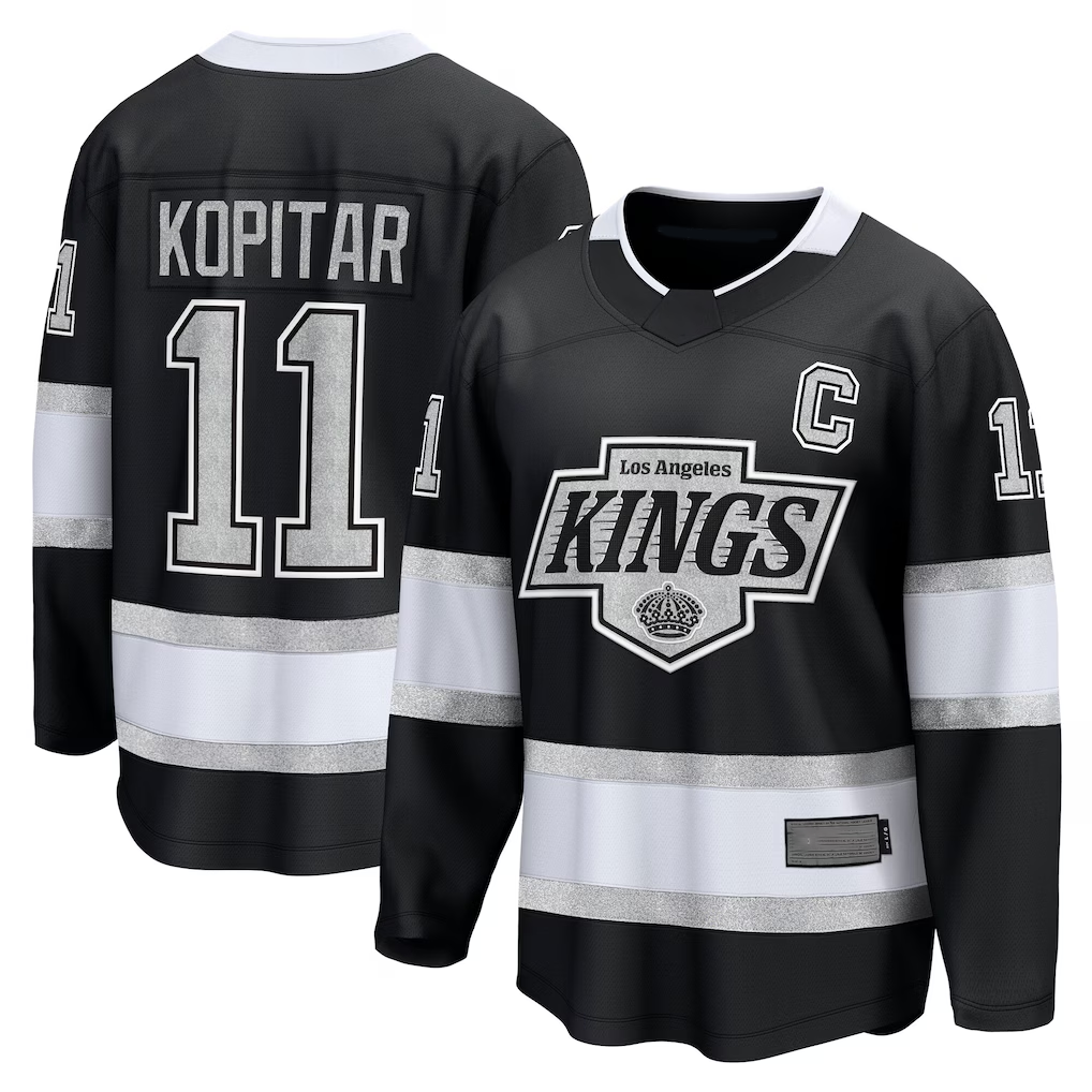 Trusc LA.Kings #11 Anze Kopitar Black Home Premier Breakaway Player Jerseys