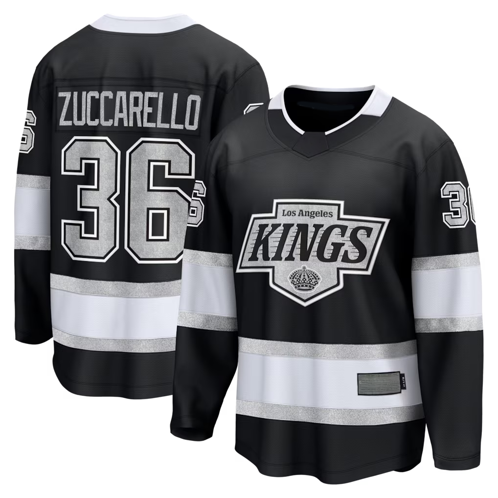 Trusc LA.Kings #36 Mats Zuccarello Black Home Breakaway Jerseys