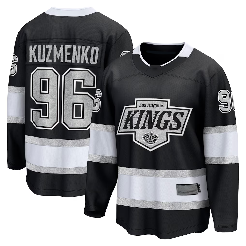 Trusc LA.Kings #96 Andrei Kuzmenko Black Home Breakaway Jerseys