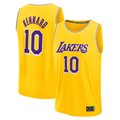 Trusc LA.Lakers #10 Luke Kennard Gold Fast Break Replica Stitched Jerseys - Icon Edition