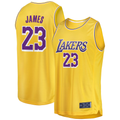 Trusc LA.Lakers #23 LeBron James Gold Big & Tall Fast Break Player Stitched Jerseys - Icon Edition