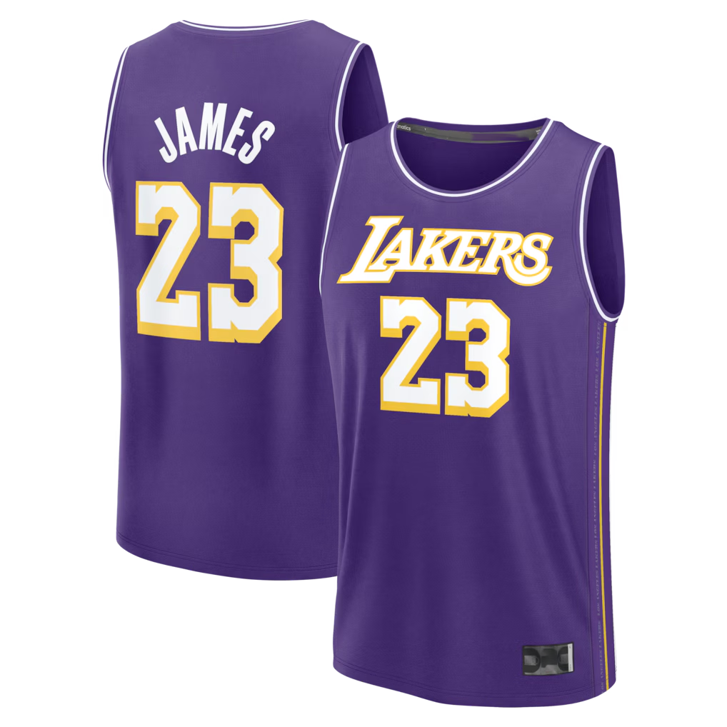 Trusc LA.Lakers #23 LeBron James Purple Fast Break Stitched Jerseys - Statement Edition