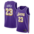 Trusc LA.Lakers #23 LeBron James Purple Swingman Stitched Jerseys - Statement Edition