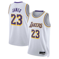 Trusc LA.Lakers #23 LeBron James White Swingman Stitched Jerseys - Association Edition