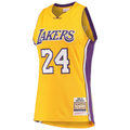 Trusc LA.Lakers #24 Kobe Bryant Gold Hardwood Classics 2008-2009 Authentic Stitched Jerseys By Mitchell & Ness
