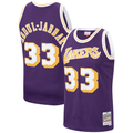 Trusc LA.Lakers #33 Kareem Abdul-Jabbar Mitchell & Ness Purple Hardwood Classics Swingman Jerseys