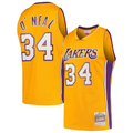 Trusc LA.Lakers #34 Shaquille O'Neal Mitchell & Ness Gold Hardwood Classics Swingman Jerseys