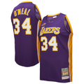 Trusc LA.Lakers #34 Shaquille O'Neal Mitchell & Ness Purple 2000 All-Star Game Authentic Jerseys
