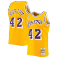 Trusc LA.Lakers #42 James Worthy Mitchell & Ness Gold 1984-1985 Hardwood Classics Swingman Stitched Jerseys