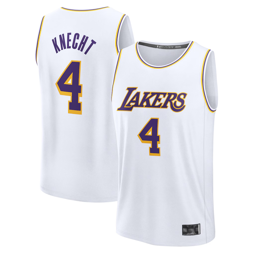 Trusc LA.Lakers #4 Dalton Knecht White Fast Break Replica Player Stitched Jerseys - Association Edition