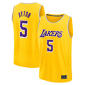 Trusc LA.Lakers #5 Deandre Ayton Gold Fast Break Replica Player Stitched Jerseys - Icon Edition