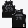Trusc LA.Lakers #73 Dennis RodmanBlack Mitchell & Ness 1998 Contrast 2K Swingman Stitched Jerseys