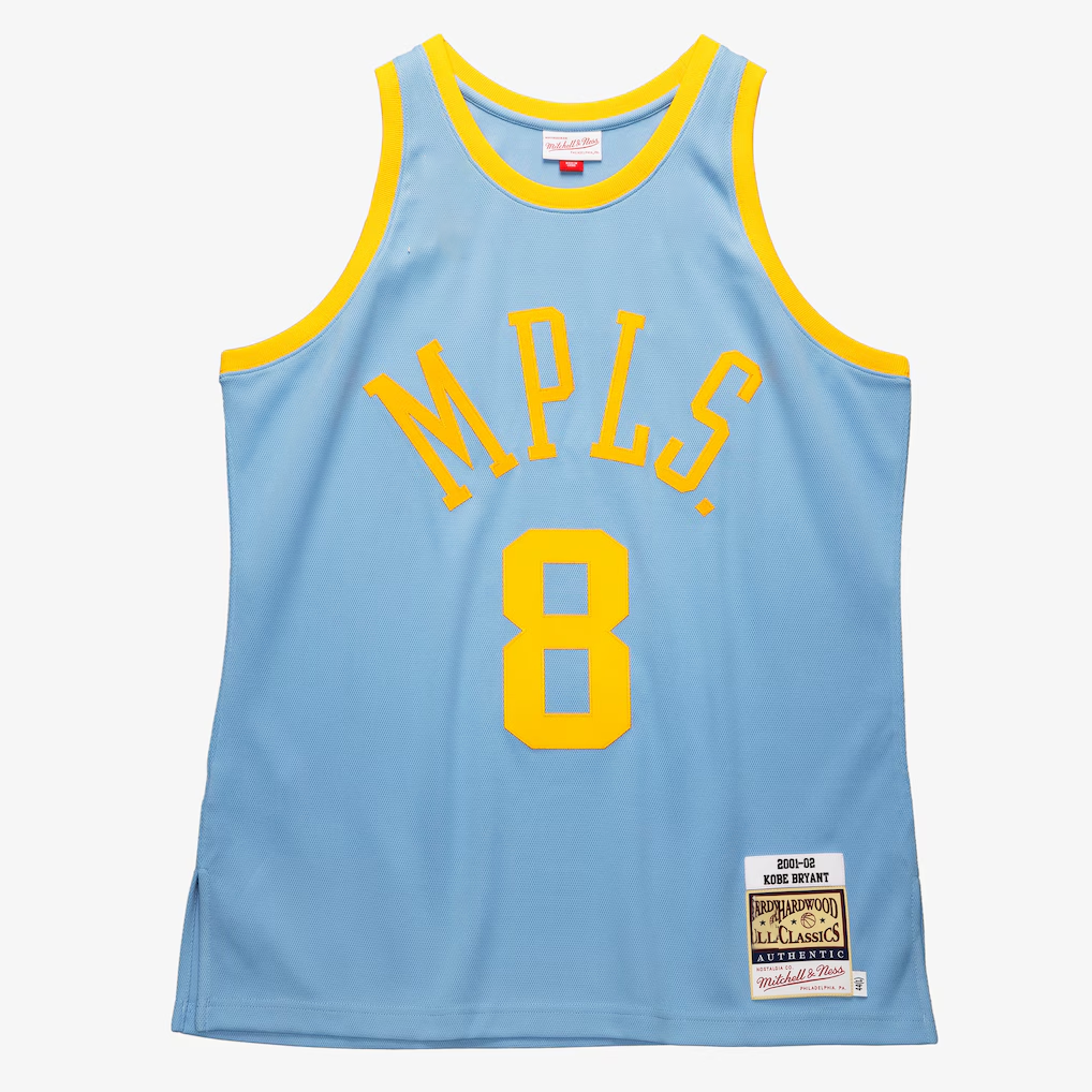 Trusc LA.Lakers #8 Kobe Bryant Mitchell & Ness Powder Blue 2001-2002 Hardwood Classics Authentic Player Stitched Jerseys