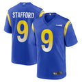 Trusc LA.Rams Home Game Football Jerseys - Royal - #9 Matthew Stafford Player Stitched Jerseys