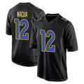 Trusc LA.Rams #12 Puka Nacua Player Black Carbon Fashion Game Stitched Jerseys
