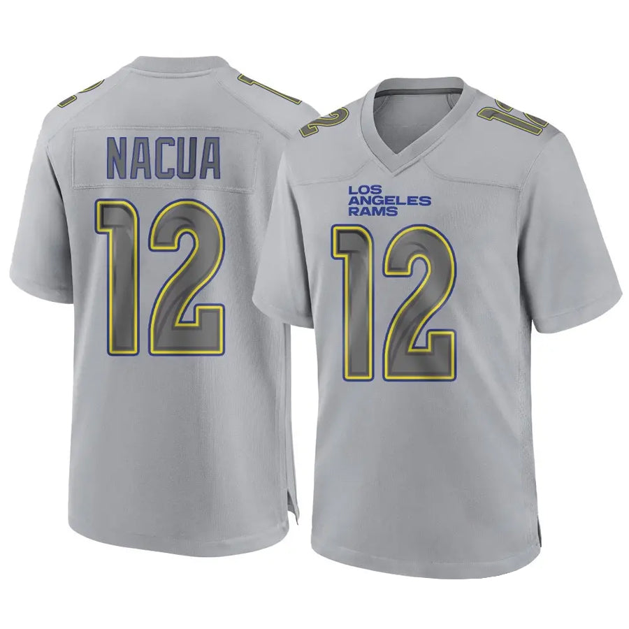 Trusc LA.Rams #12 Puka Nacua Player Gray Atmosphere Fashion Game Stitched Jerseys