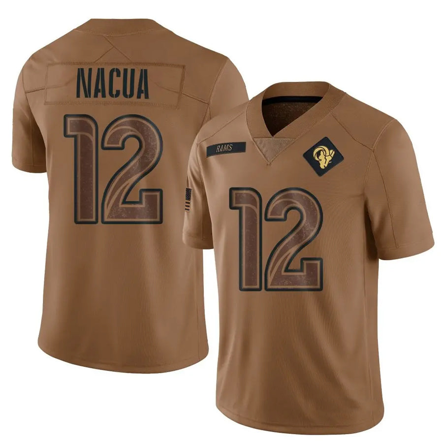 Trusc LA.Rams #12 Puka Nacua Player Limited Brown Salute To Service Stitched Jerseys