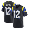 Trusc LA.Rams #12 Puka Nacua Player Midnight Blue Rivalries Collection Game Stitched Jerseys