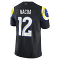 Trusc LA.Rams #12 Puka Nacua Player Midnight Blue Rivalries Collection Vapor Limited Stitched Jersey