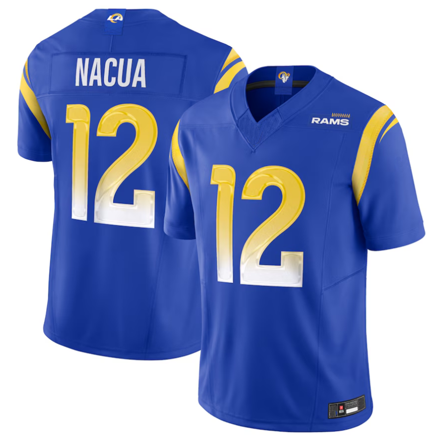 Trusc LA.Rams #12 Puka Nacua Royal Vapor F.U.S.E. Limited Player Stitched Jerseys