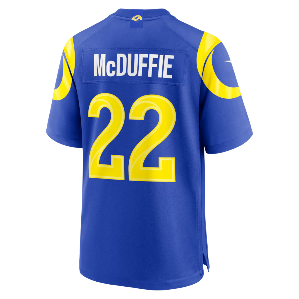 Trusc LA.Rams #22 Trent McDuffie Royal Team Game Player Stitched Jerseys