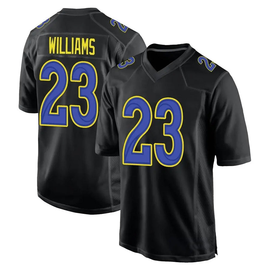 Trusc LA.Rams #23 Kyren Williams Player Black Fashion Game Stitched Jerseys