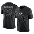 Trusc LA.Rams #23 Kyren Williams Player Black RFLCTV Limited Stitched Jerseys