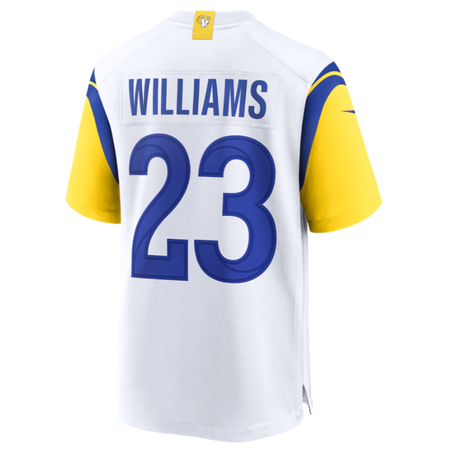 Trusc LA.Rams #23 Kyren Williams White Game Jersey American Stitched Jersey