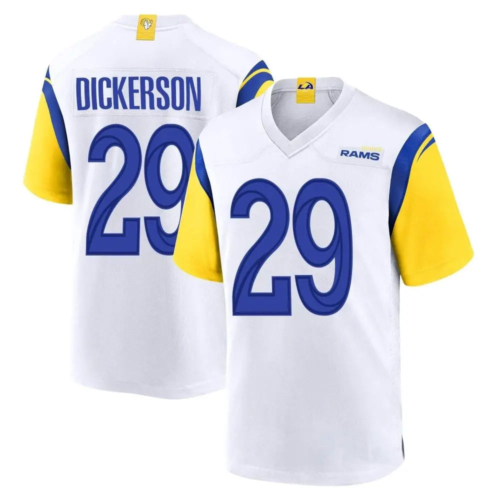 Trusc LA.Rams #29 Eric Dickerson Player White Home Game Stitched Jerseys