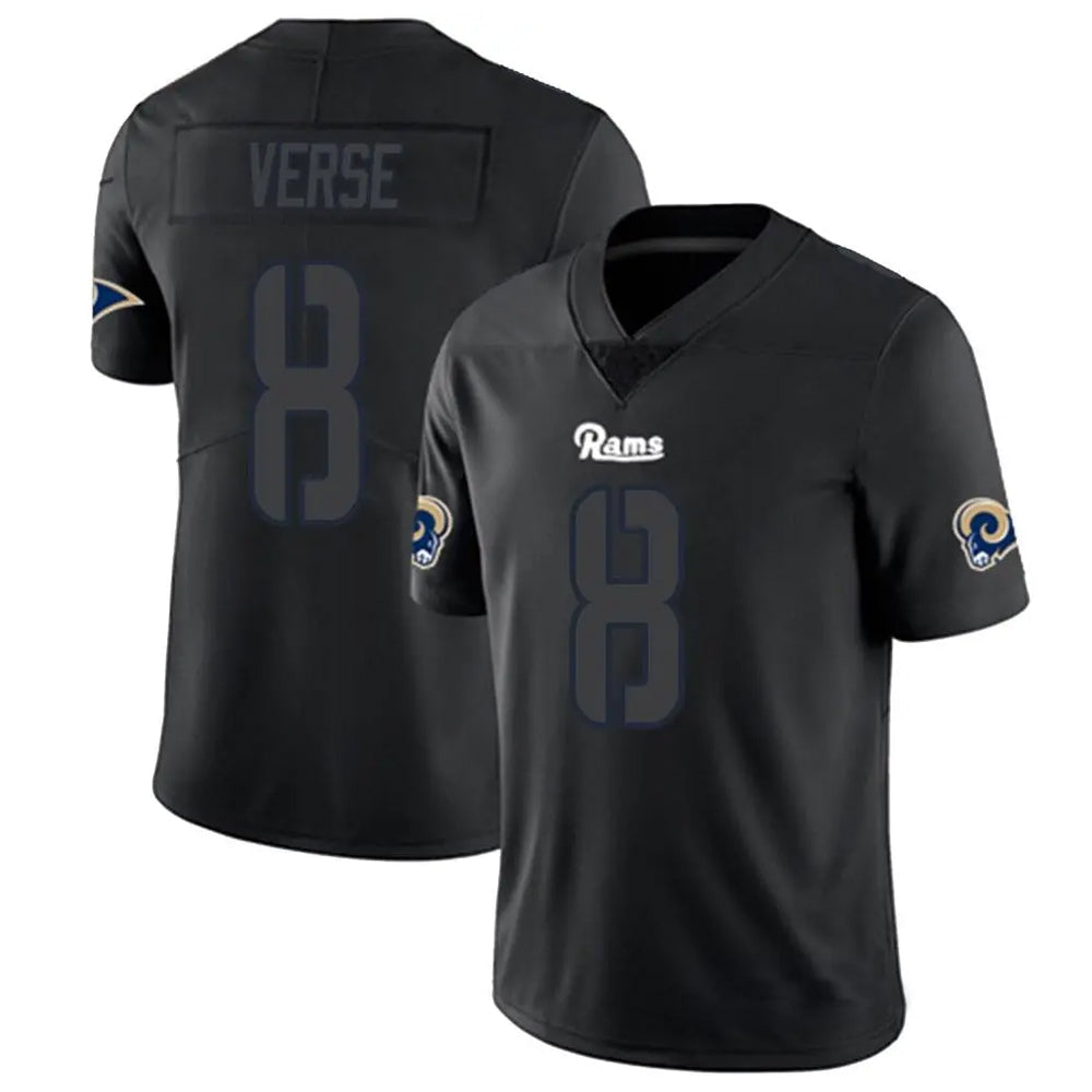 Trusc LA.Rams #8 Jared Verse Player Limited Black Impact Stitched Jerseys