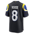 Trusc LA.Rams #8 Jared Verse Player Midnight Blue Rivalries Collection Game Stitched Jerseys