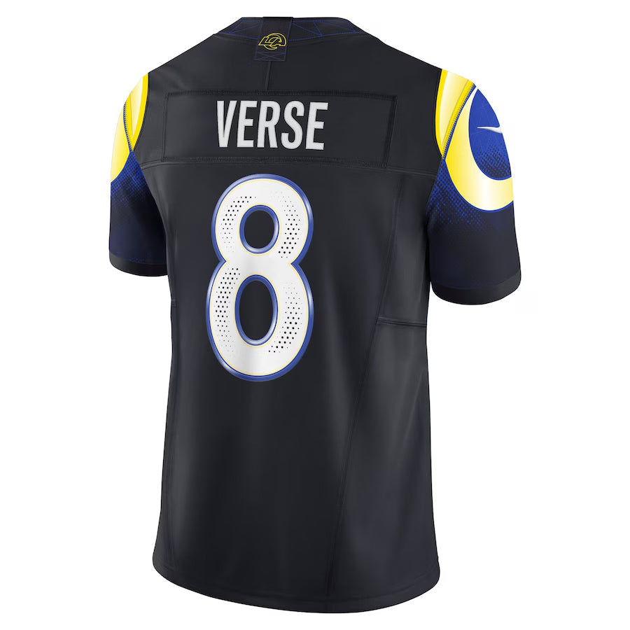 Trusc LA.Rams #8 Jared Verse Player Midnight Blue Rivalries Collection Vapor Limited Stitched Jerseys
