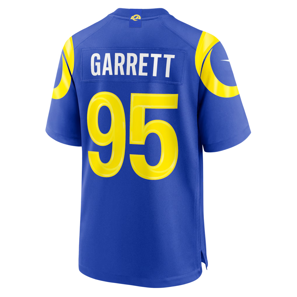 Trusc LA.Rams #95 Myles Garrett Royal Game Stitched Jerseys