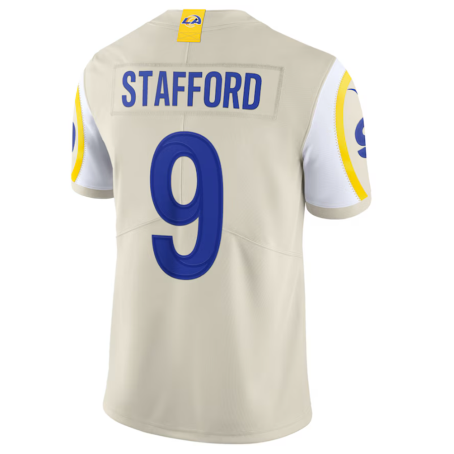 Trusc LA.Rams #9 Matthew Stafford Bone Vapor Limited Jersey American Stitched Jersey