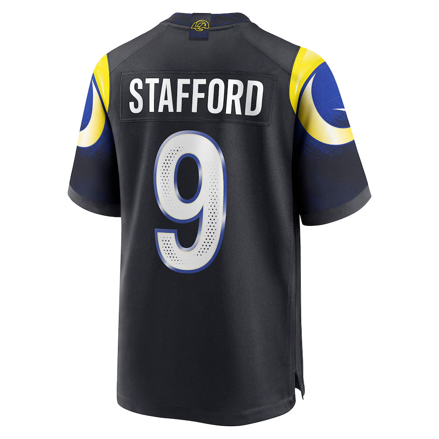 Trusc LA.Rams #9 Matthew Stafford Player Midnight Blue Rivalries Collection Game Stitched Jerseys